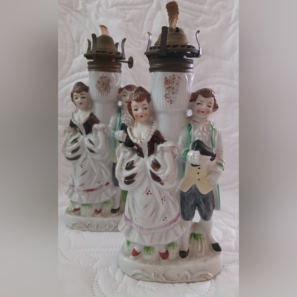 Vintage Oil Lamps Bridgerton Style Couple